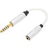 Lazmin112 Cavo Adattatore Bilanciato, Cavo Stereo Bilanciato da 4,4 Mm a 3,5 Mm Cavo Adattatore per Cuffie Maschio-femmina di Qualità Premium Connettore Placcato Oro per Lettore