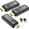 PWAYTEK Trasmettitore e 2 ricevitore HDMI wireless con decodifica 4K, uscita 1080P, portata 164FT, doppia banda 2,4G/5G, per PC/laptop/TV/proiettore, Plug & Play, senza app (nero 2RX)
