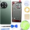 iStable Vetro Posteriore Scocca Compatibile con Oneplus 11 5G Back Cover Copri Imposta Verde