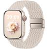 Msksjer Cinturini Intrecciato Compatibile con Apple Watch Cinturino 38mm 40mm 41mm 42mm (Serie 11 10) Donna Uomo, Elastico Sport Nylon Loop Cinturini con Chiusura Magnetica per iWatch Serie SE 9 8 7 6 5 4