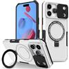 Kainevy Cover per iPhone 17 Pro Magnetic con supporto [Compatibile con MagSafe], 10FT Militare Grado Antiurto Antiscivolo Custodia con Protezione Scorrevole per Fotocamera (Bianco)