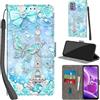 Haninsuze Cover per Nokia G42 5G Custodia Cover Pelle Libro Portafoglio con Porta Carte Magnetica Protezione Antiurto Cuoio Flip Case Custodia Cover per Nokia G42 5G, Torre