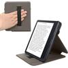 kwmobile Custodia verticale compatibile con Kobo Libra Colour - Cover con fascia mano e leggìo - Case Custodia e-Reader Flip