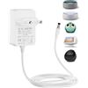 Sanicata Alimentatore di corrente da 15 W per Echo Dot (3ª/4ª gen.) Echo Dot con orologio Echo Dot Kids Edition (3ª/4ª gen) Echo Show 5 (1ª/2ª gen.) Echo Spot e Fire TV Cube Caricatore Caricabatterie