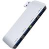 Homailida Hub USB 4 Portes per Desktop, Adattatore con USB-A 3.0 5Gbps, 4 in 1 Multiporta Sdoppiatore Trasferimento Dati, Docking Station Portable per Laptop Disco Rigido Tastiera Stampante (Destra)