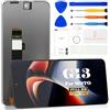 SRJTEK Per Motorola Moto G13 Display LCD Per Motorola Moto G23 Sostituzione Dello Schermo Per G13 G23 Touch Digitizer Assembly Kit di Riparazione (Nero, Senza Cornice)