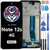 iYAiYO Schermo LCD Display Digitalizzatore Touch Screen Ricambio Compatibile con Redmi Note 12S 4G incell con Marco Schermo Completo con Strumenti