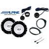 Superauto hi-fi Kit 4 Casse Per Fiat Panda dal 2012 terza serie Con Adattatori E Supporti Altoparlanti Alpine Predisposizione Anteriore