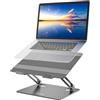 BoYata Supporto PC Portatile, Ergonomico Supporto per Laptop Multi-Angolo Regolabile Compatibile con MacBook Pro/Air, Surface, Samsung, HP e tutti i Laptop da 10-15 pollici-Grigio