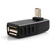 System-S USB tipo A femmina a mini USB maschio 90° verso il basso angolo angolo angolare adattatore