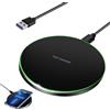 Witfoam Caricabatterie Wireless 35W Induzione Rapida con Cavo USB-C, Compatibile con iPhone 16/15/14/13/12/11 Pro Max, Sam sung Galaxy S25/S24/S23/S22/S21, Pixel, Air Pods, Xiao mi, Ricarica Qi Universale