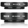 MEKE Meike MK-S-AF3B Tubo di prolunga in plastica autofocus 10mm 16mm per Sony NEX 3 NEX 5 NEX 6 A6000 A6100 A6300 A6400 A6500 A6600 A7 (10mm +16mm)