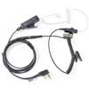 HYSHIKRA Cavo adattatore audio radio universale a 2 vie 3,5 femmina a multi-pin con PTT 3,5 mm Jack Headset Compatibile con Baofeng UV-5R UV-5RA UV-82 Kenwood TH-22AT TK-3100 (tubo trasparente)