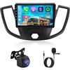 ETLFUCyber 4G+64G Android Autoradio per Ford Transit 150 250 350 2015-2019 con Wireless Carplay & Android Auto, Schermo Touch IPS 9 pollici con GPS, WiFi, 32EQ, Bluetooth 5.0, Radio FM/RDS