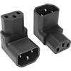 YACSEJAO 2 adattatori C14 a C13 IEC 90° verso il basso a IEC femmina