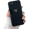 ZTUOK Custodia per cellulare compatibile con iPhone 6/6S, custodia protettiva per fotocamera con protezione antiurto ultra sottile in silicone morbido liquido per iPhone 6/6S da 4,7 (nero)