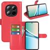 Fertuo Cover per Xiaomi Redmi Note 15 5G / 4G / POCO M8 5G, Custodia Portafoglio Cover a Libro in Pelle Flip Case Sottile con Silicone Bumper, Fibbia Magnetica, Porta Carte e Kickstand, Rosso