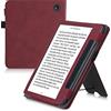kwmobile Custodia Compatibile con Kobo Sage - Cover Chiusura Magnetica Autosleep con Leggio e Portatessere - rosso scuro