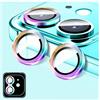 LucBuy Protezione per Obiettivo Della Fotocamera Compatibile con iPhone 16/16 Plus, Protezione per Schermo in vetro Temperato HD per Fotocamera, Anelli Metallici ad Allineamento Automatico
