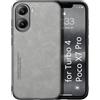 Kepuch Silklike Cover per Redmi Turbo 4 / Poco X7 Pro - Custodia Case Piastra Metallica Incorporata - Grigio