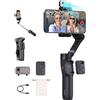 Hohem iSteady V3 Gimbal stabilizzante per Smartphone, AI Tracker Fill Light, Remote, embedded Tripod Extension Rod,2024 3 axis Phone Gimbal zer for iPhone Android