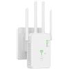 POFET Extender Wi-Fi Ripetitore WiFi Amplificatore WiFi 5GHz e 2.4GHz Dual Band WLAN booster per casa, booster Internet con connessione Ethernet, amplificatore di segnale wireless per casa