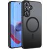 JOYKOL Magnetica Cover per Samsung Galaxy A36/A56, più 2 Pezzo Pellicola Temperata, Compatibile con Magsafe, Antiurto Traslucida Opaca Cellulare Custodia, Nero