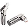 SinLoon Confezione da 2 adattatori micro USB da micro 5 pin femmina a maschio, rotazione di 180 gradi, connettore convertitore supporta dati di ricarica per telefono