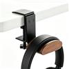 Miruchertter Supporto per casco in legno di noce e metallo massiccio - Supporto per scrivania regolabile per tutte le dimensioni, ideale per l'ufficio