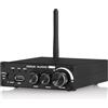 Nobsound Amplificatore da 320 W Bluetooth 5.0 Mini Stereo Power Amplifier Subwoofer Amp USB Music Player