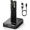 baolongking M.2 NVMe e SATA a USB C, adattatore M.2 a USB C, lettore di schede SSD esterno da 10 Gbps, compatibile con unità M, unità B+M, per SSD 2280 2260 2242 2230