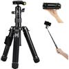 Fotopro Mini treppiede con testa a sfera, supporto per telefono staccabile selfie stick, piegato solo 21,8 cm, carico massimo fino a 3 kg FY-810 nero