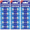 XURILAI 30 pezzi batterie alcaline a bottone AG13 LR44, 1,5 V, senza mercurio (357/357A/L1154/A76/GPA76)