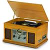dl Giradischi 9-in-1 Vinile Turntable con Bluetooth,FM/DAB Costruito Dentro Altoparlanti Stereo, Costruito dentro Altoparlanti Stereo,CD, MP3,CASSETTE,USB
