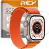 REY Pellicola salvaschermo per APPLE WATCH ULTRA 49mm - ULTRA 2 49mm - ULTRA 3, Vetro temperato, di qualità Premium