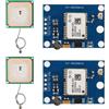 APKLVSR GPS Modulo GPS6MV2 Con Controllo di Volo Dell'antenna, Modulo di Posizione MWC IMU APM2 per Arduino (2 Pezzi)