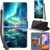 Haninsuze Cover per Samsung Galaxy A31 Custodia Cover Pelle Libro Portafoglio con Porta Carte Magnetica Protezione Antiurto Cuoio Flip Case Custodia Cover per Samsung A31, artico