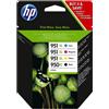 HP Cartucce d'Inchiostro Originali 950XL + 951XL, C2P43AE, 4 Pezzi Assortiti, Confezione