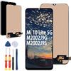 Yuxyiony Nuovo Schermo di Ricambio Per Xiaomi Mi 10 Lite 5G/Mi 10 Lite M2002J9G M2002J9S Display LCD Riparazione Dello Schermo e Sostituzione Strumento Accessori
