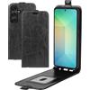 XFDSFDL® Custodia per Samsung Galaxy S25 SM-S931 (6,2 pollici), verticale, in pelle PU, con chiusura magnetica, scomparti per carte di credito, in pelle, colore nero