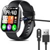 Blueshaweu Compatibile con smart watch Csasan 2024 T70 da 1,9 pollici, caricabatterie Blueshaweu 2 pin magnetico USB di ricambio compatibile con smartwatch WeurGhy, Kuizil, Csasan 2024 T70 da 1,9 pollici (nero)