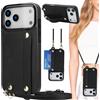 Ysnzaq Cover con Cordino per Apple iPhone 17 Pro Max, Premium Pelle PU Creativo Portafoglio con [Supporto] Antiurto Protettiva Custodia per iPhone 17 Pro Max. ZY Black