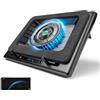 llano Base raffreddamento PC portatile Gaming con Controllo Tatto Continuo & Tappetino per Mouse, 3 Porte USB A, Ventilatore Turbo Extra Potente, Schiuma Sigillante per Notebook da 15-19'' (Senza RGB)
