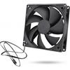 Zunate Ventola per Case del Computer PWM da 100 Mm X 25 Mm, Ventola di Raffreddamento Senza Spazzole DC a 4 Pin 1800 Giri/min con Flusso D'aria Elevato Duall Ball CFM FG per PC