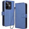 RonRun RonRon Cover Realme GT 7 Libro, Flip Custodia Portafoglioin Pelle, Antiurto case per Realme GT 7, blu