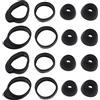EMSea 4 paia di auricolari antiscivolo in silicone compatibili con Samsung Galaxy Buds 2019 e 4 paia di ganci per auricolari compatibili con Samsung Galaxy Buds+ R175/R170 nero
