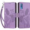 SIENIANLINE Cover per Samsung Galaxy A7 2018 PU Pelle Custodia Flip Viola