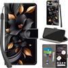 PHINIENLAND Cover per Google Pixel 7A Case PU Pelle Custodia [Kickstand] [Chiusura magnetica] [Slot per Schede], Portafoglio Flip Custodia per Pixel 7A,Fiori