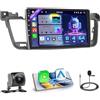 Hikity [8 Core 4+64GB] DAB+ Android 15 Autoradio per Peugeot 508 2012-2016 CarPlay Android Auto Senza Fili Bluetooth 9 Radio Auto Schermo con DSP Navi WiFi Bluetooth Telecamera Posteriore FM RDS SWC
