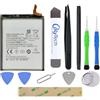 OnlyTech - Kit di riparazione Batteria di ricambio Premium per Samsung Galaxy S22 Ultra - 5000mAh - Qualità identica con 10 Strumenti e Adesivo